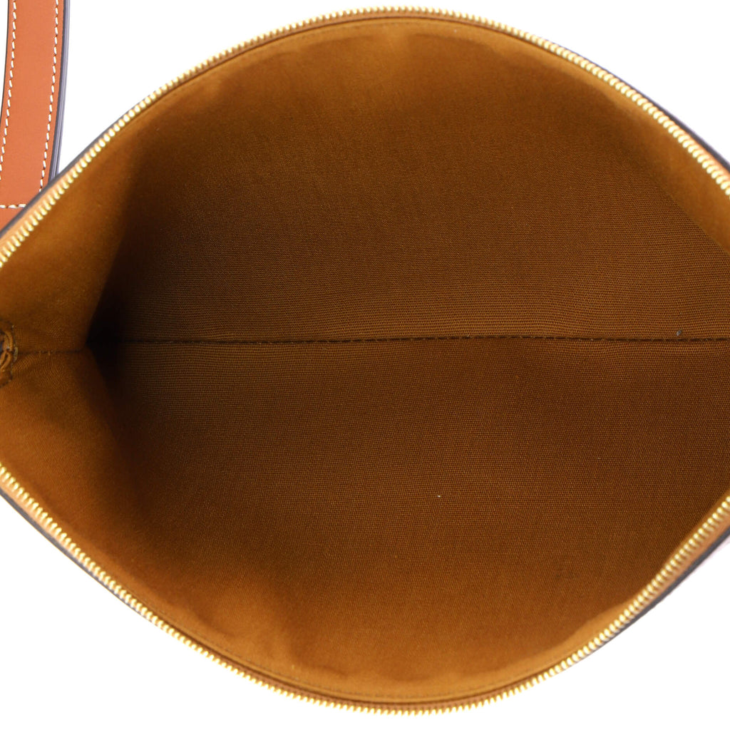Logo Zip Wristlet Pouch Triomphe Coated Canvas Small