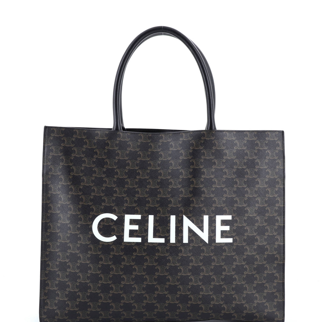 Horizontal Logo Cabas Tote Triomphe Coated Canvas