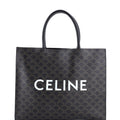 Horizontal Logo Cabas Tote Triomphe Coated Canvas