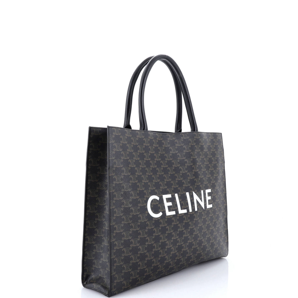 Horizontal Logo Cabas Tote Triomphe Coated Canvas