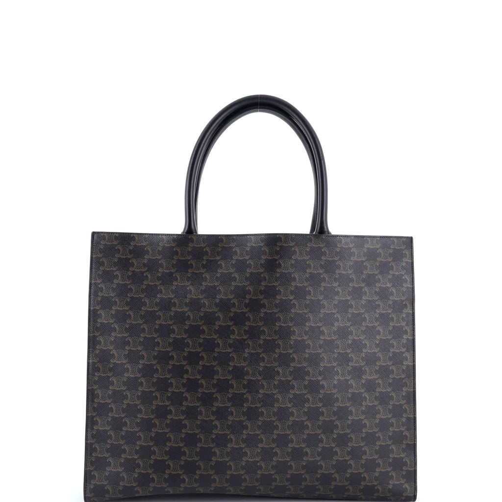Horizontal Logo Cabas Tote Triomphe Coated Canvas