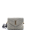 Loulou Shoulder Bag Matelasse Chevron Denim Toy