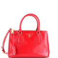 Double Zip Lux Tote Vernice Saffiano Leather Small
