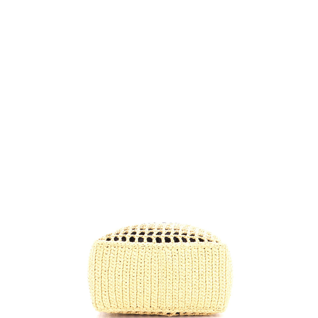 Triangle Logo Open Tote Raffia Small