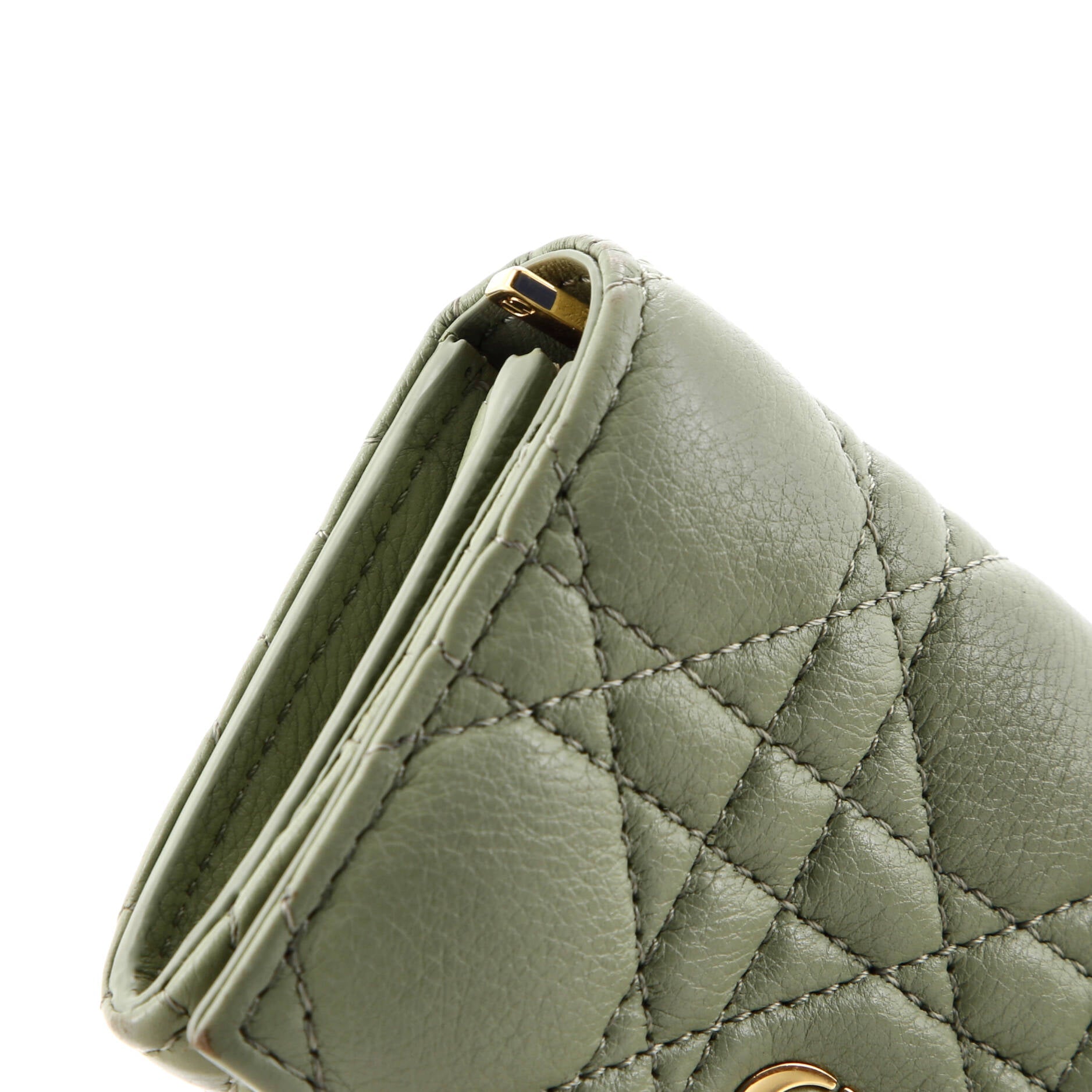 Caro Wallet Cannage Calfskin XS