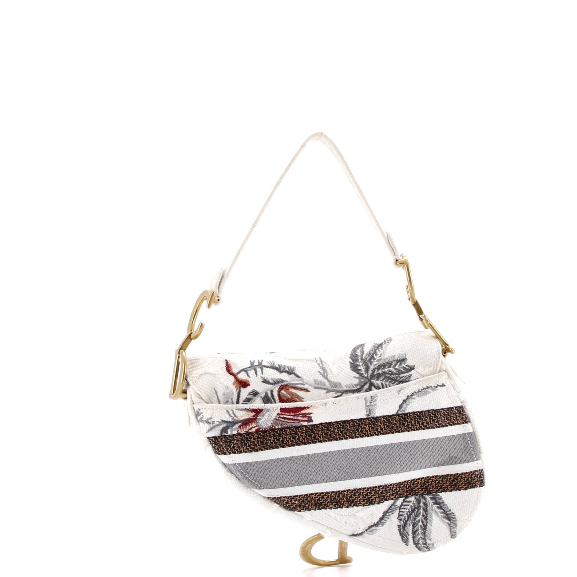 Saddle Bag Logo Embroidered Canvas Medium