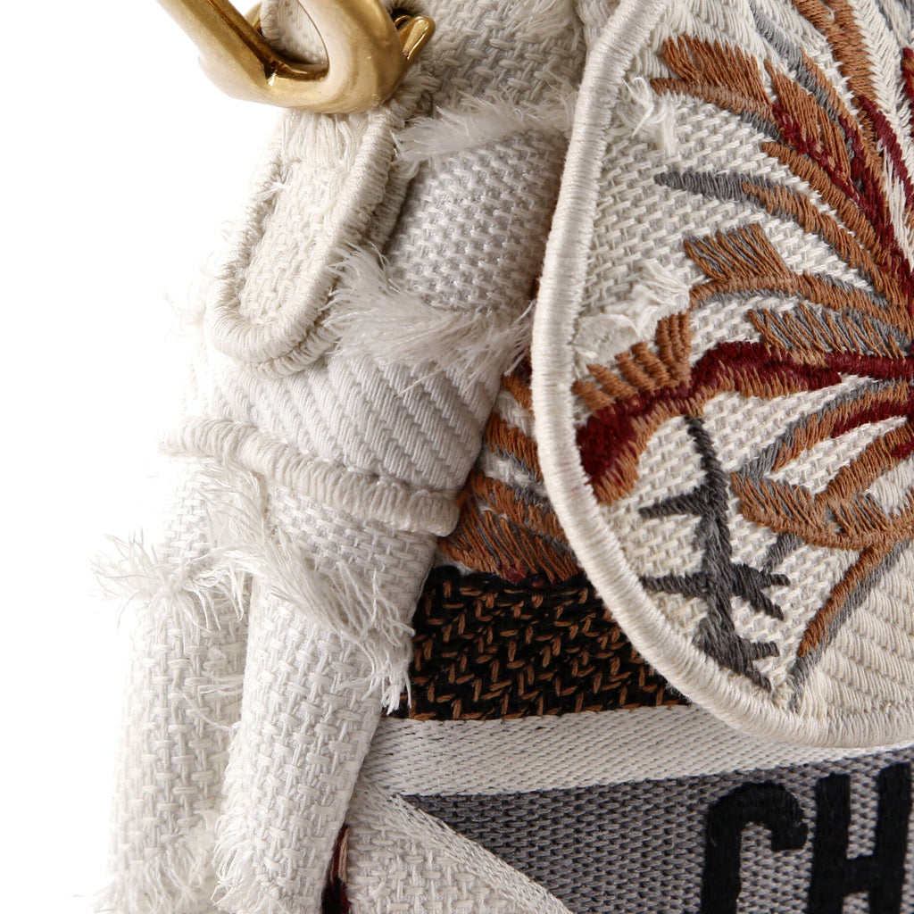 Saddle Bag Logo Embroidered Canvas Medium
