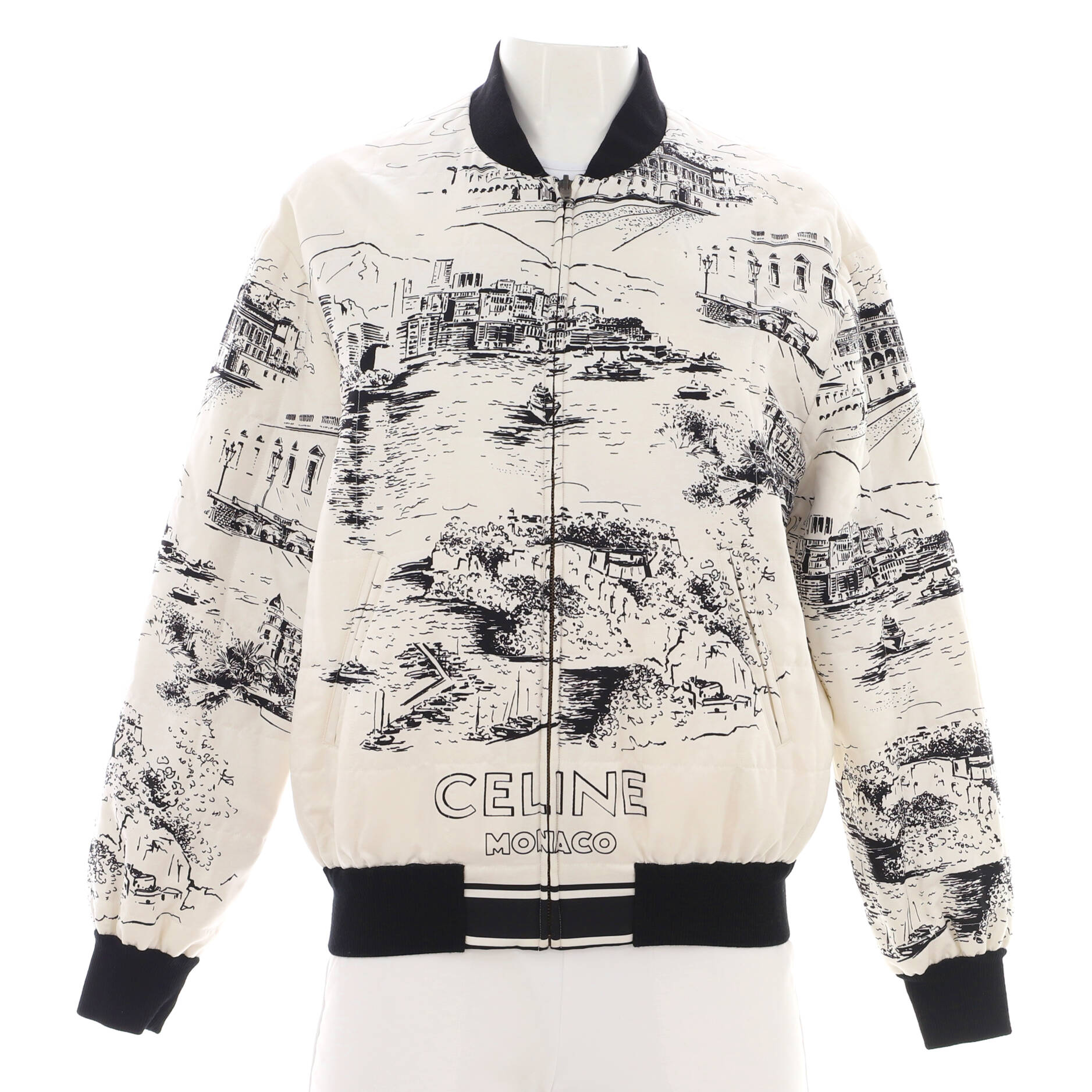 Women's Reversible Bomber Jacket Printed Silk