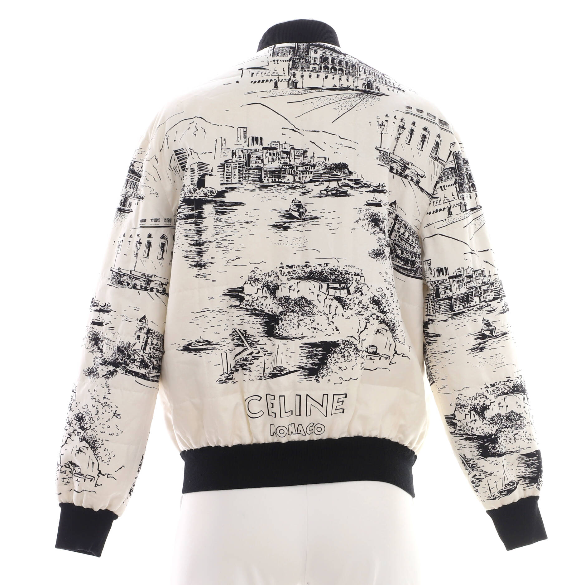 Women's Reversible Bomber Jacket Printed Silk