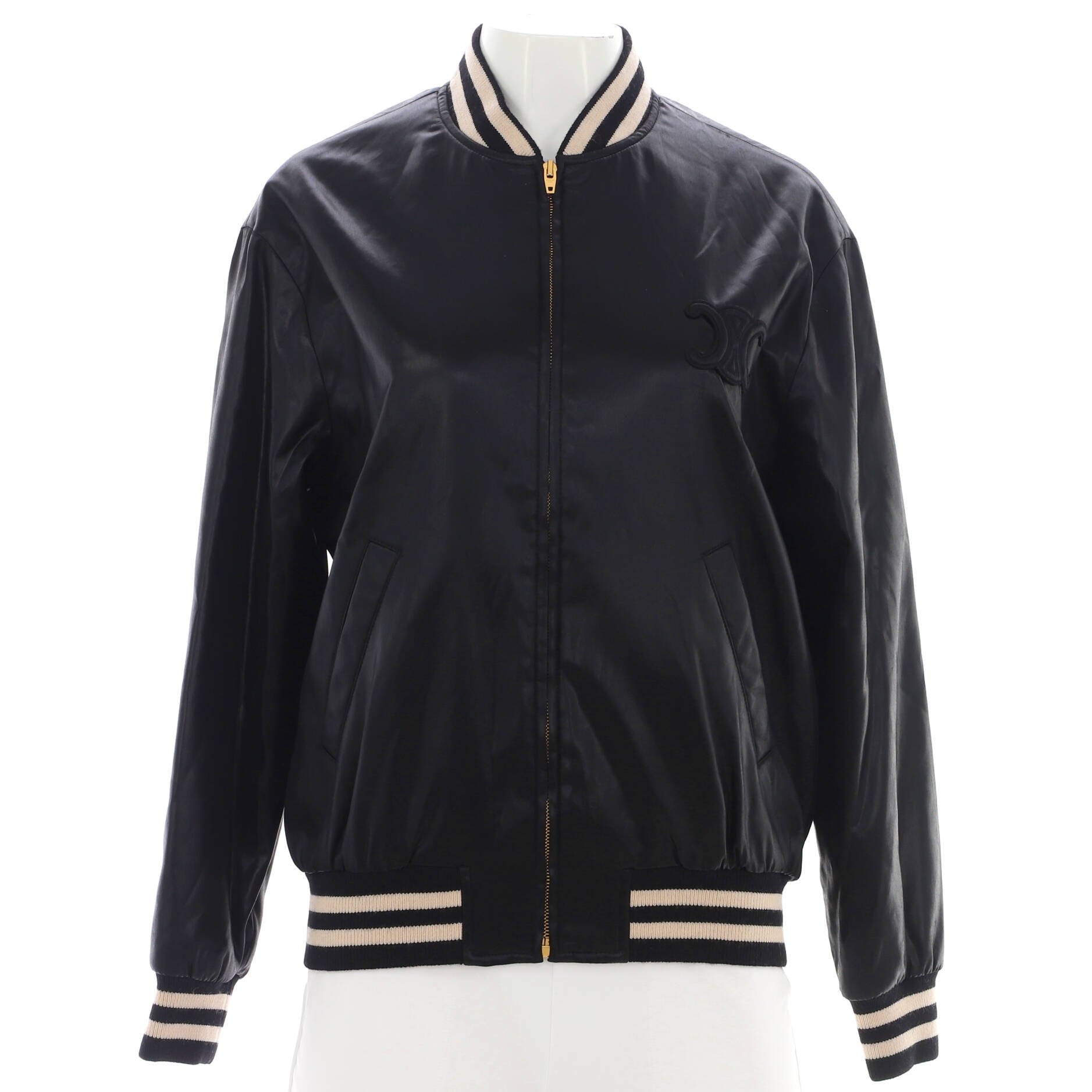 Women's Teddy Bomber Jacket Acetate and Silk