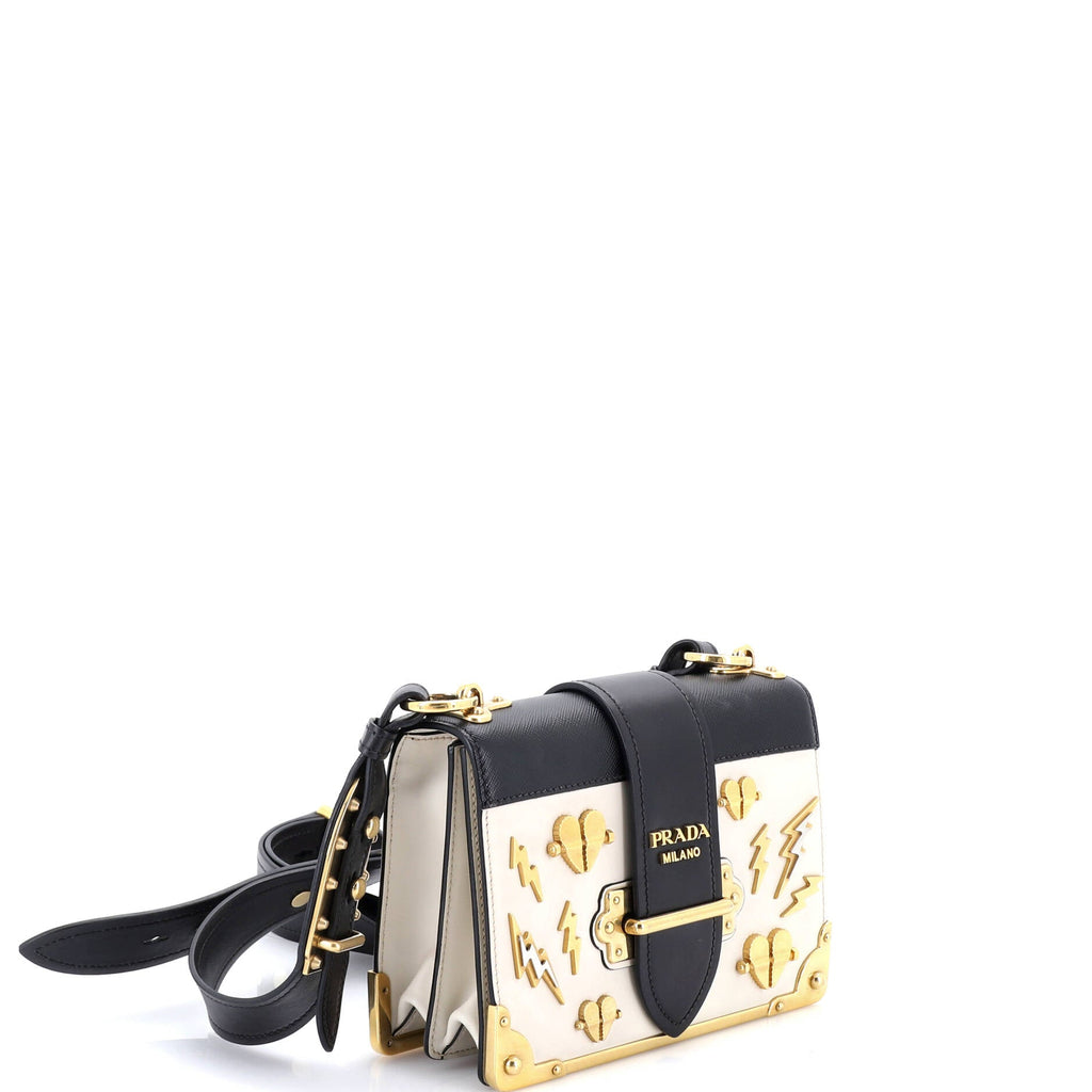Cahier Crossbody Bag Embellished Leather Small