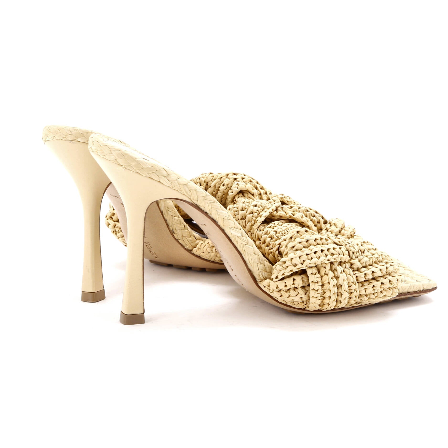 Women's Lido Heeled Sandals Maxi Intrecciato Raffia