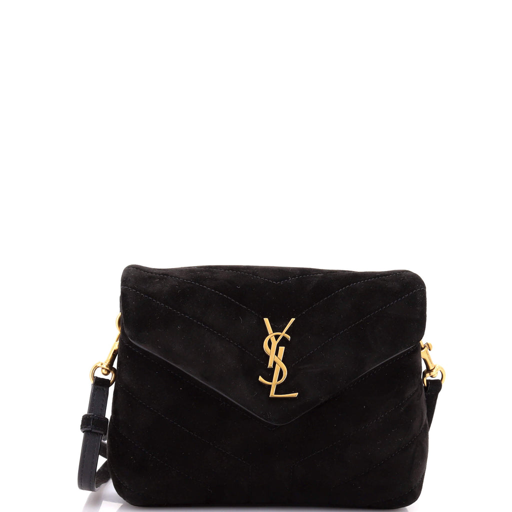 Loulou Shoulder Bag Matelasse Chevron Suede Toy