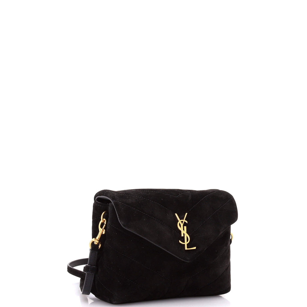 Loulou Shoulder Bag Matelasse Chevron Suede Toy