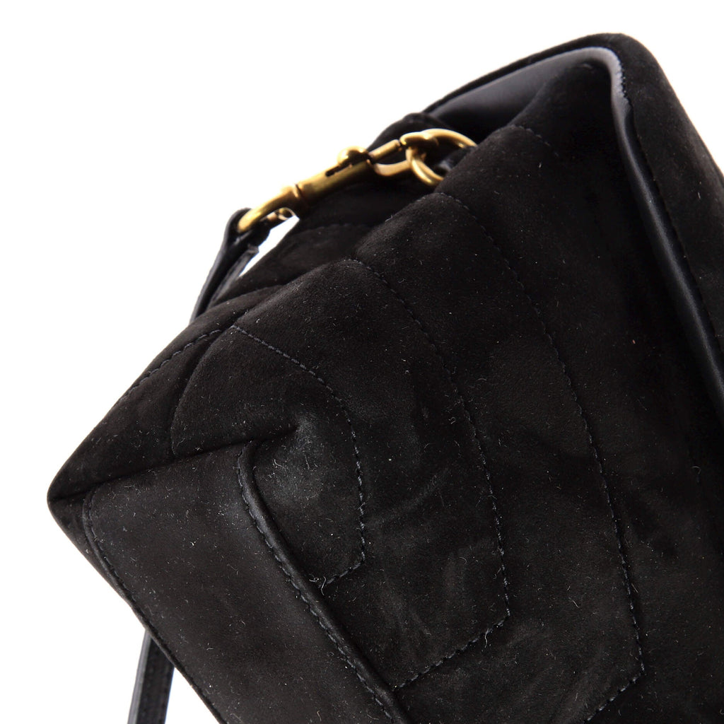 Loulou Shoulder Bag Matelasse Chevron Suede Toy