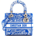 Lady D-Lite Bag Embroidered Canvas Medium