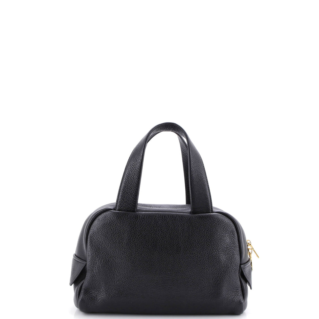 Logo Bowler Bag Perforated Leather Medium