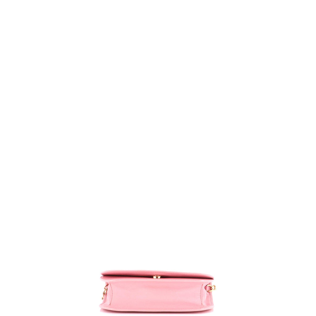 Convertible Flap Clutch Saffiano Leather Small