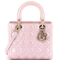 Lady Dior Bag Cannage Quilt Metallic Leather Medium