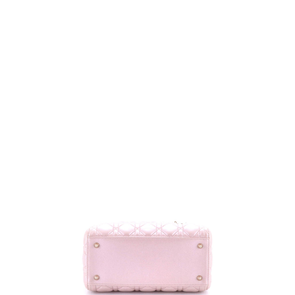 Lady Dior Bag Cannage Quilt Metallic Leather Medium