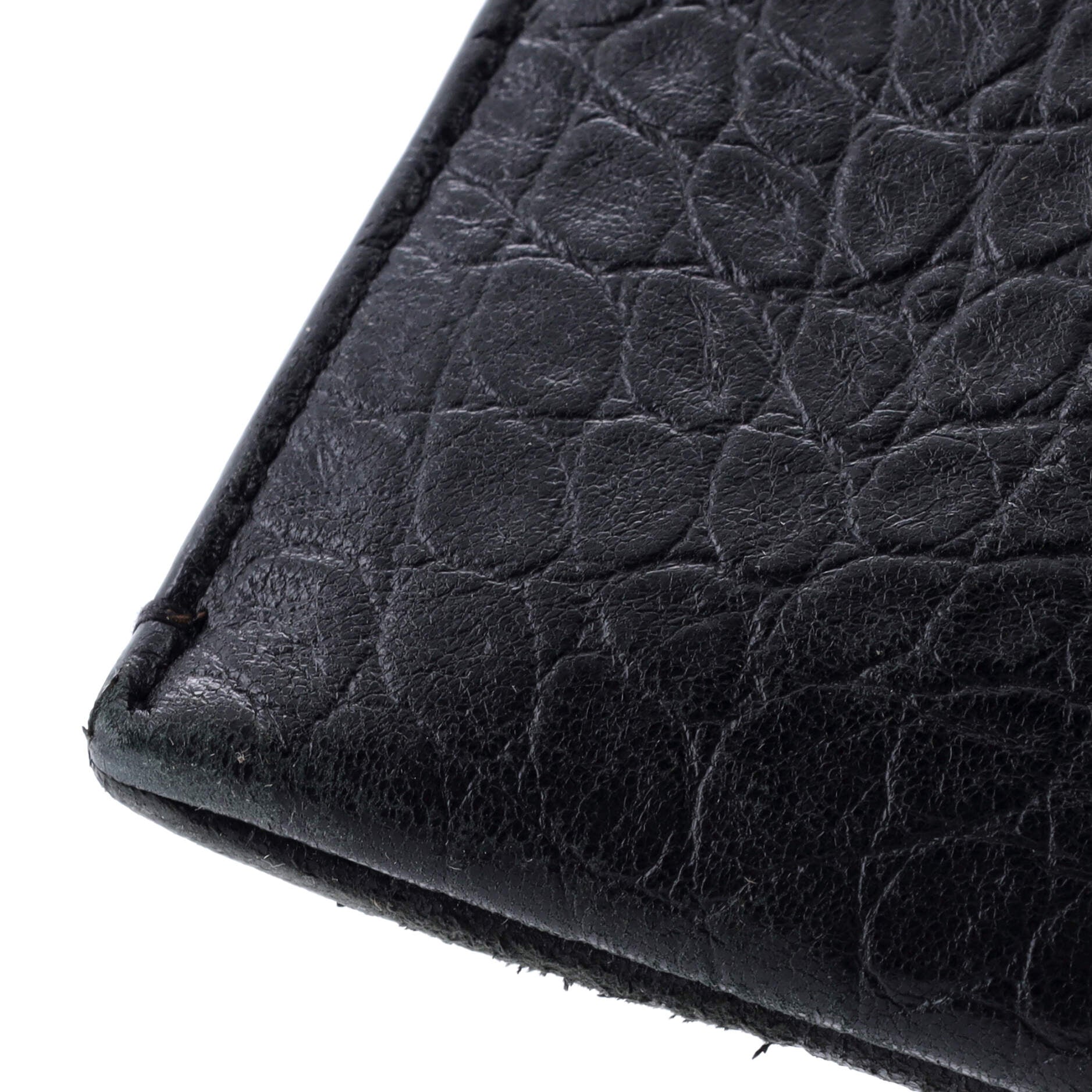Classic Monogram Zip Pouch Crocodile Embossed Leather Large