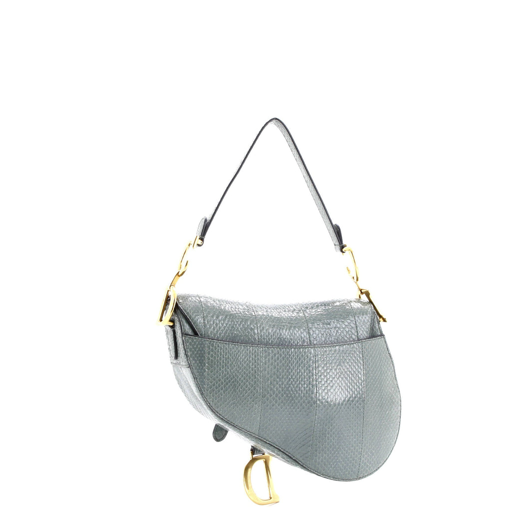 Saddle Handbag Python Medium