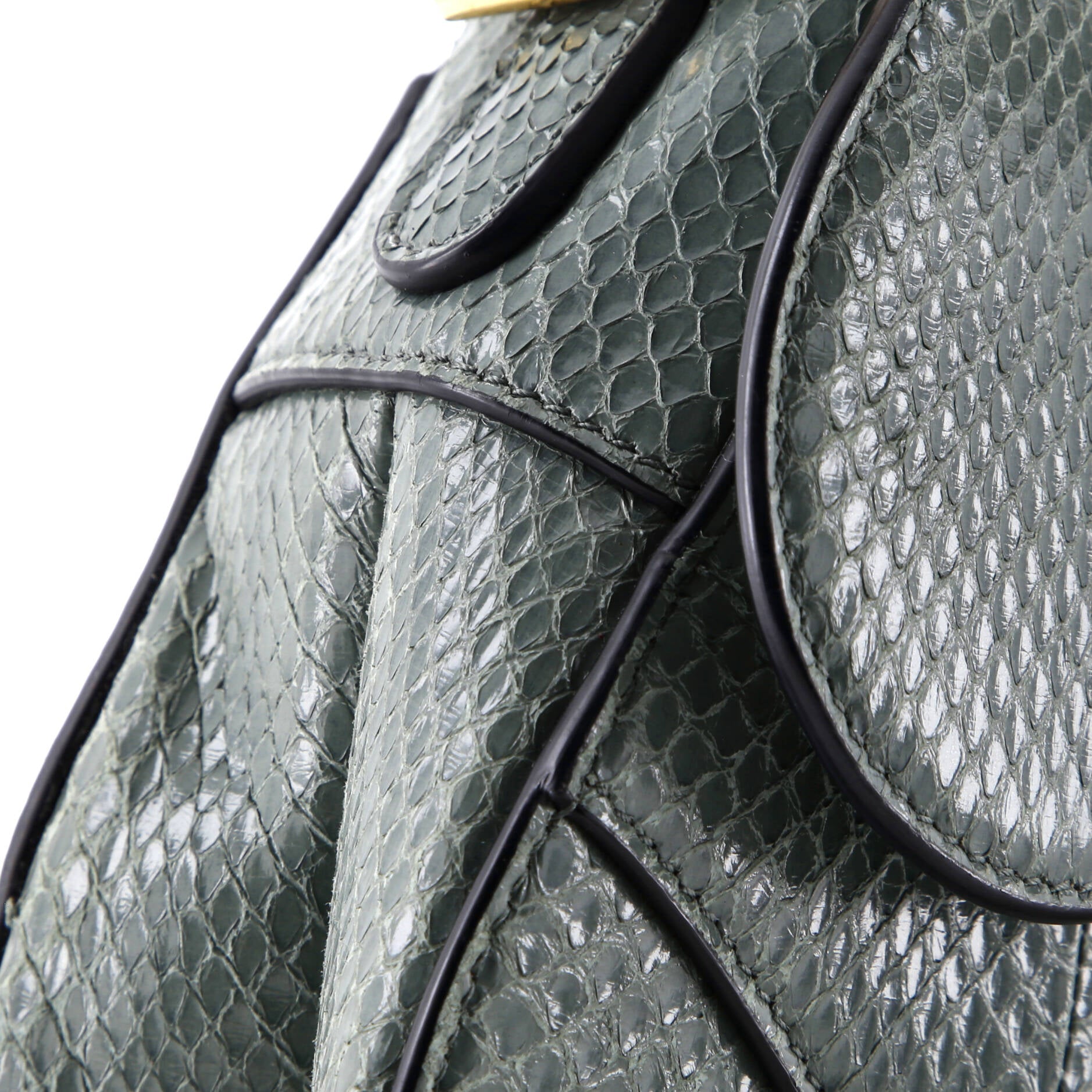 Saddle Handbag Python Medium