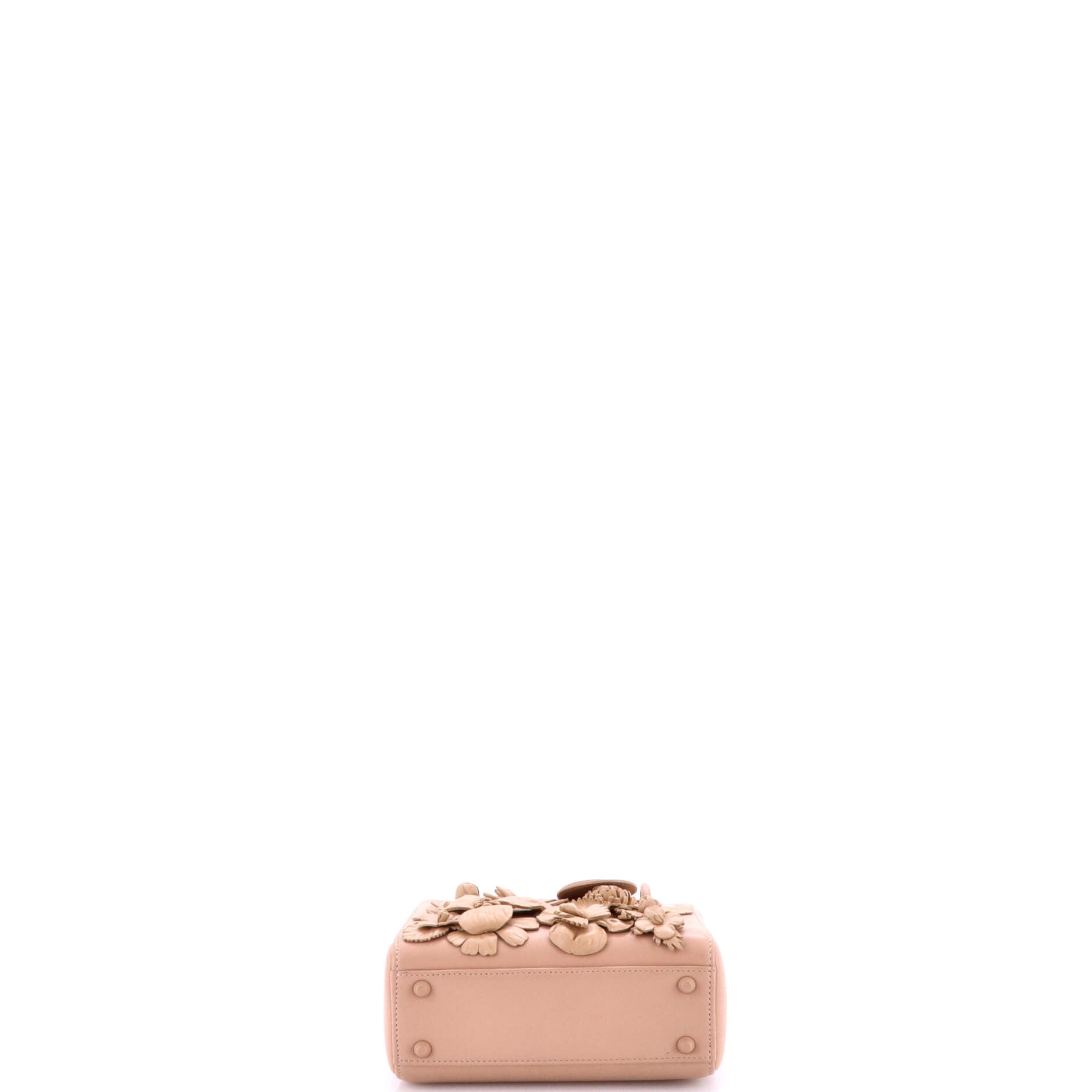Ultra Matte Lady Dior Bag Flower Embroidered Lambskin Mini