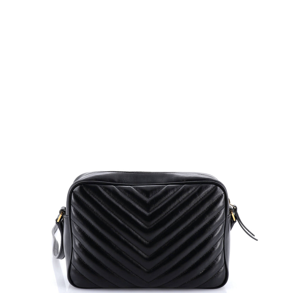 Lou Camera Bag Matelasse Chevron Leather Small