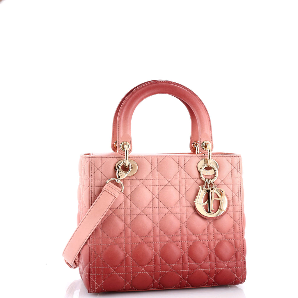 Lady Dior Bag Cannage Quilt Gradient Lambskin Medium