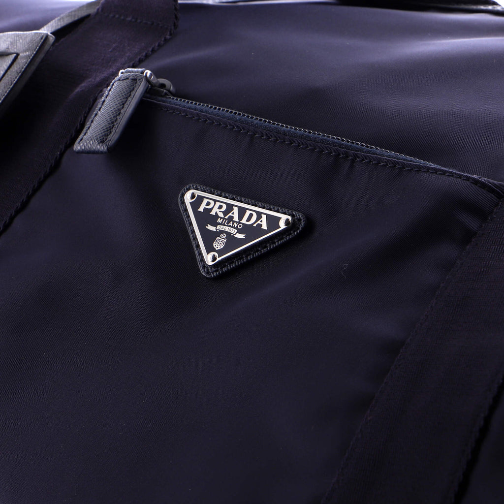 Weekend Duffle Bag Tessuto with Saffiano Leather Large
