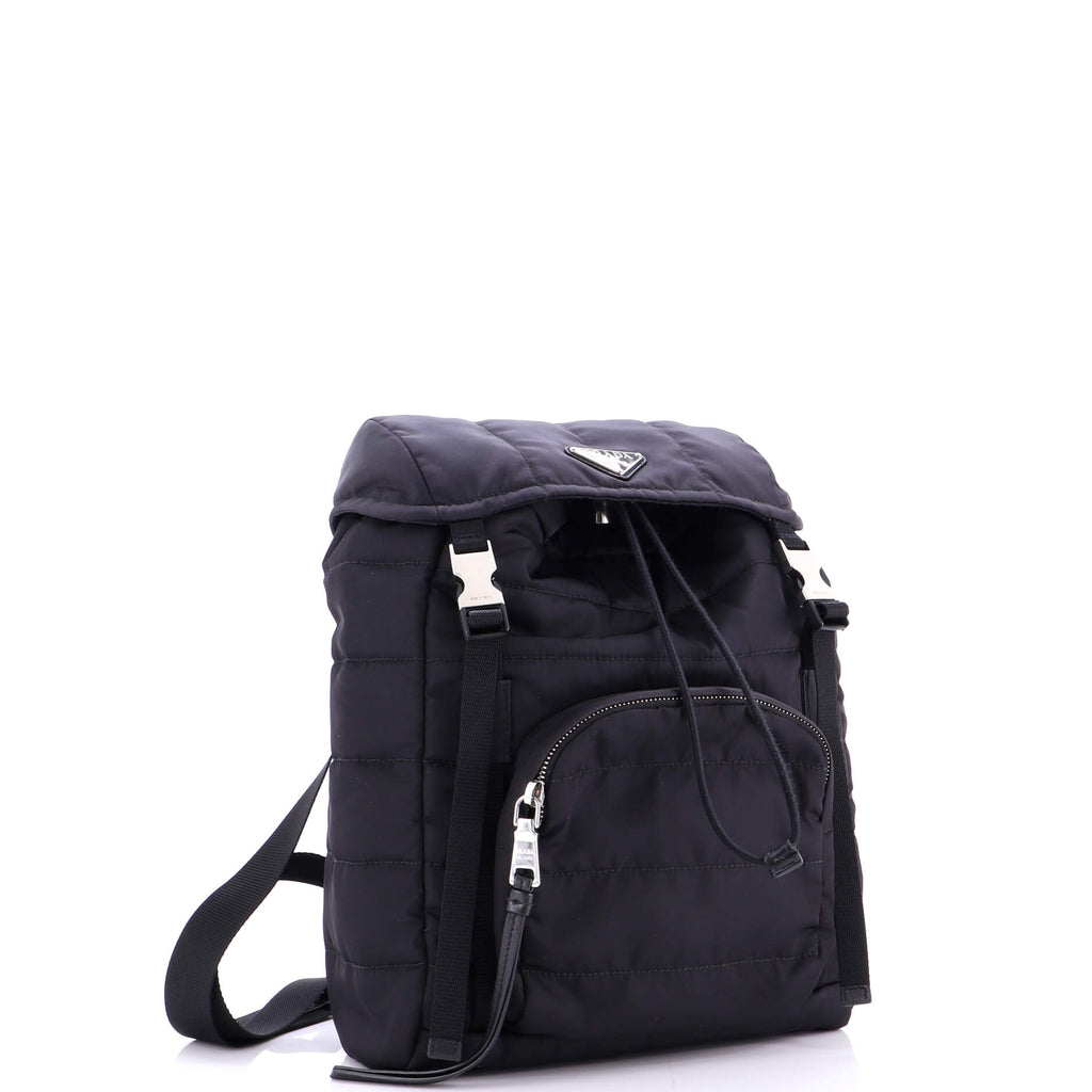 Double Buckle Backpack Quilted Tessuto Medium
