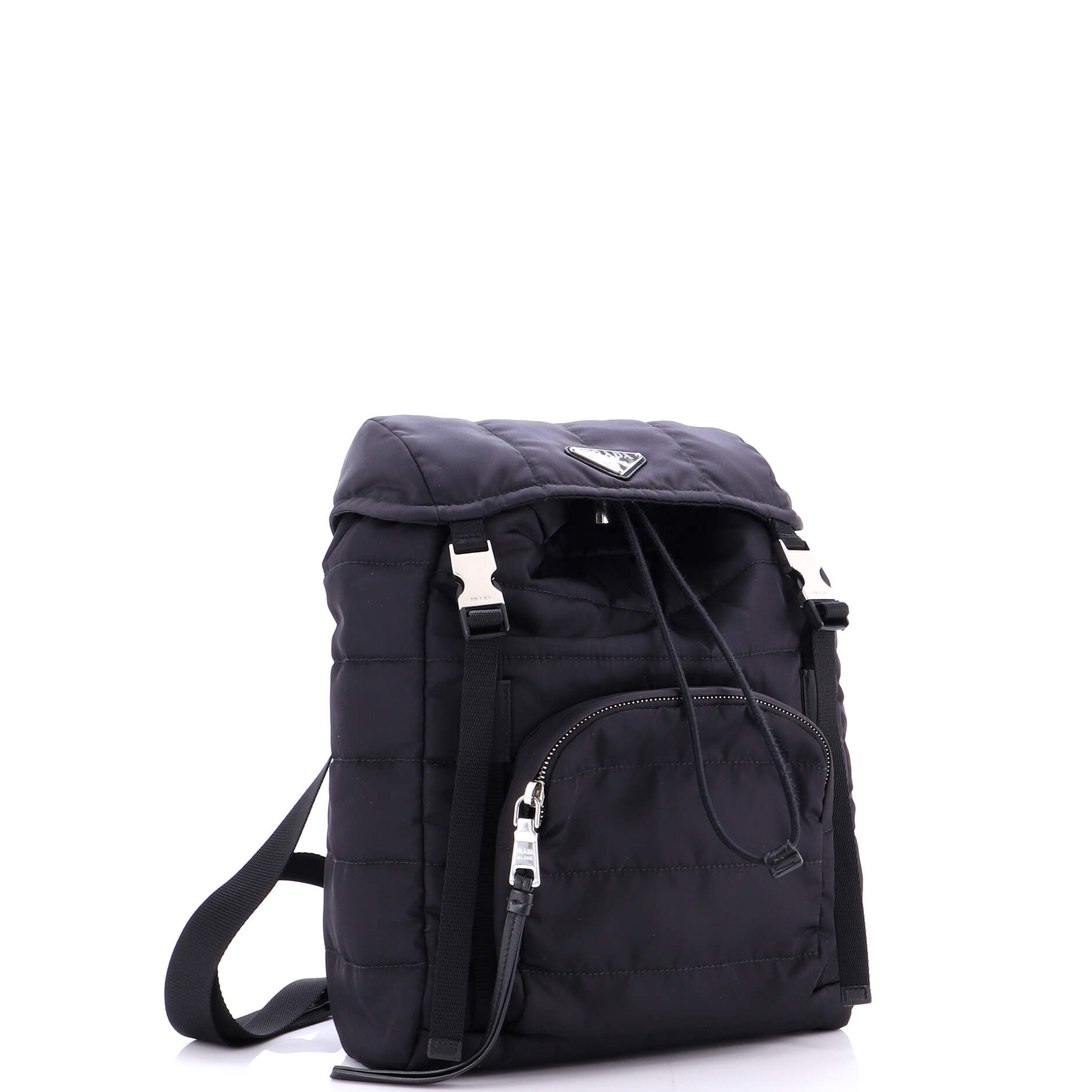 Double Buckle Backpack Quilted Tessuto Medium
