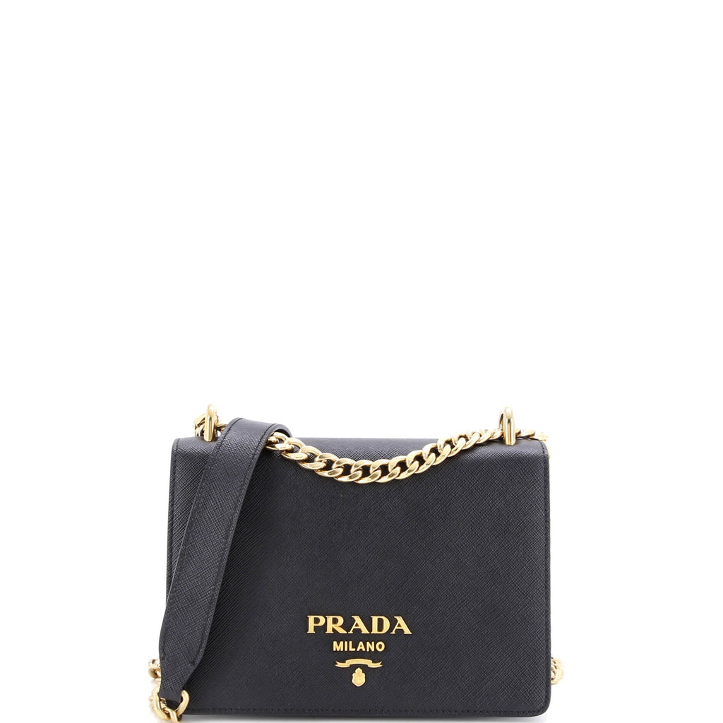 Chain Flap Bag Saffiano Leather Small