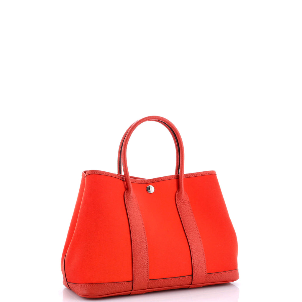 Garden Party Tote Toile and Leather 30