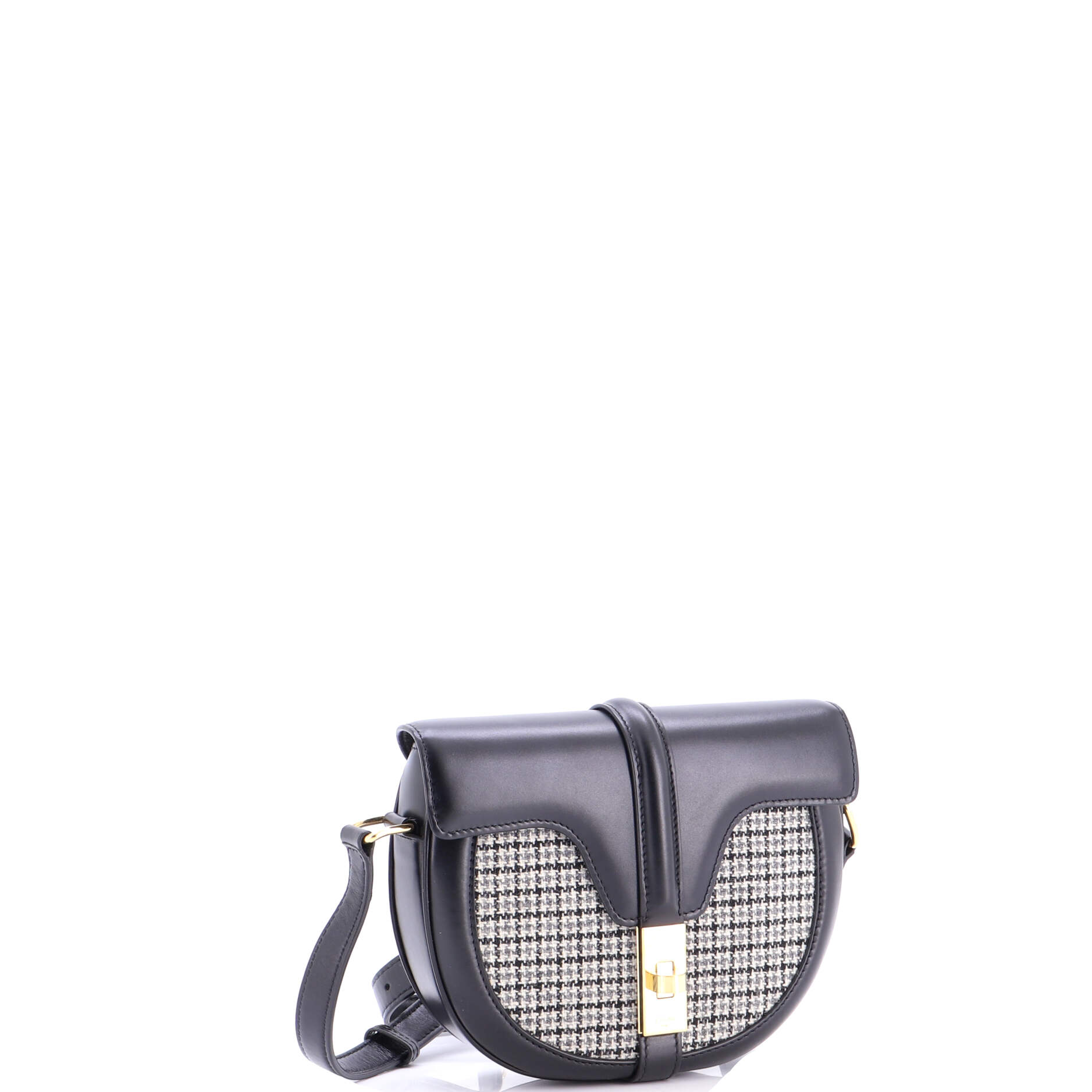 Besace 16 Bag Tweed and Leather Small