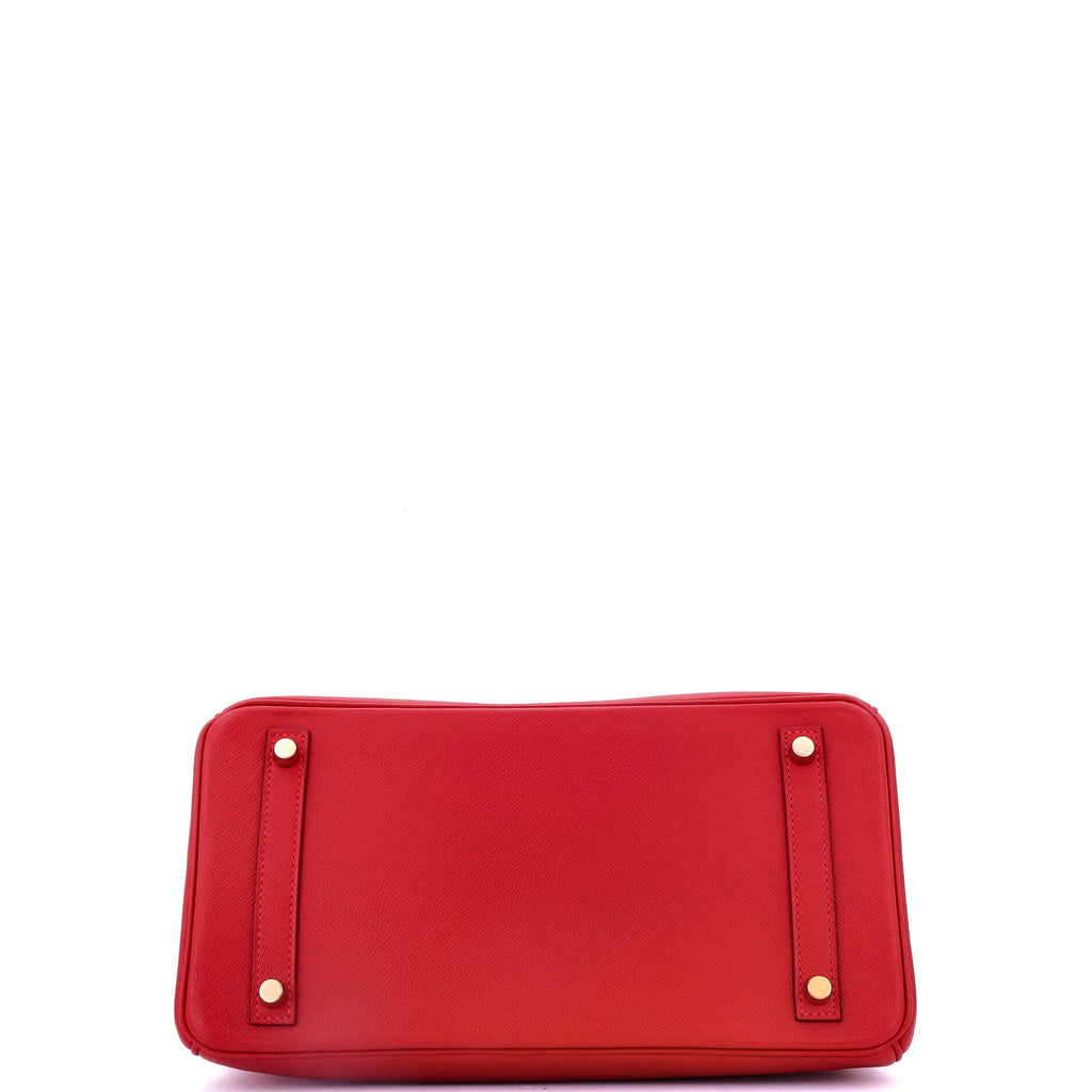 Birkin Handbag Rouge Vif Epsom with Gold Hardware 30