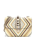 1975 Glam Lock Shoulder Bag Striped Leather Small