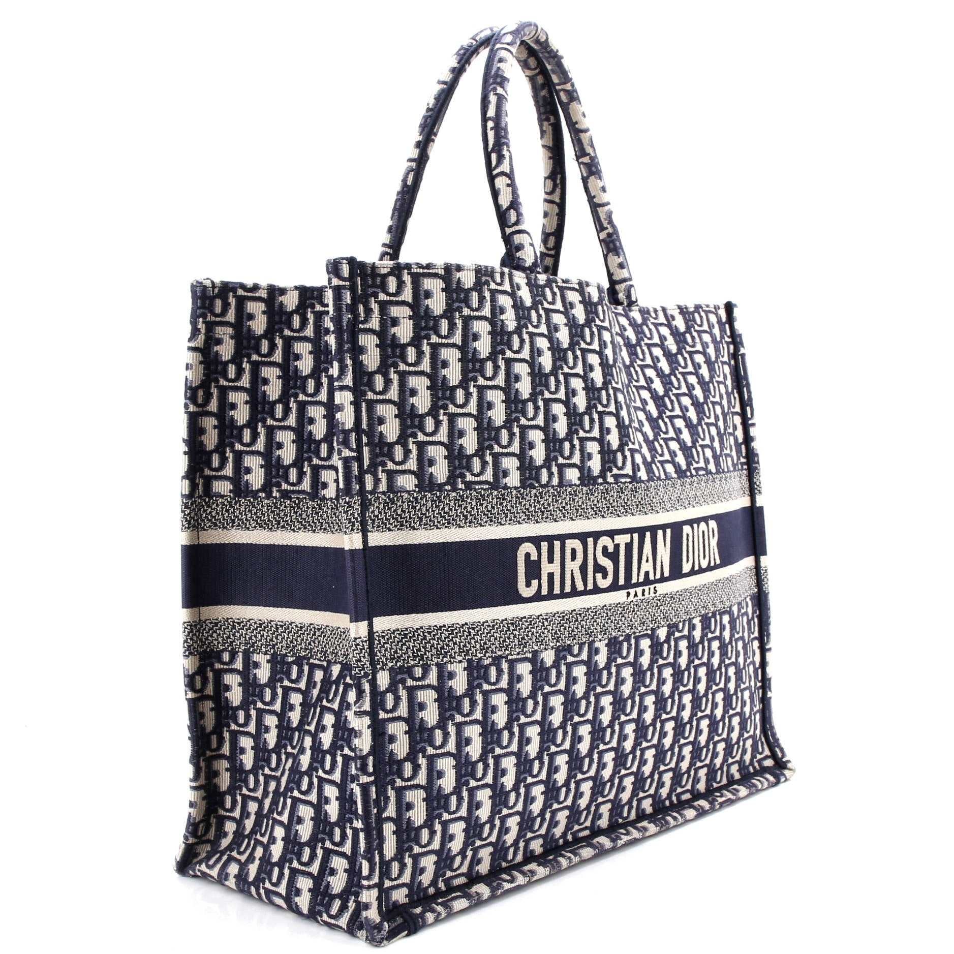 Book Tote Oblique Canvas Large