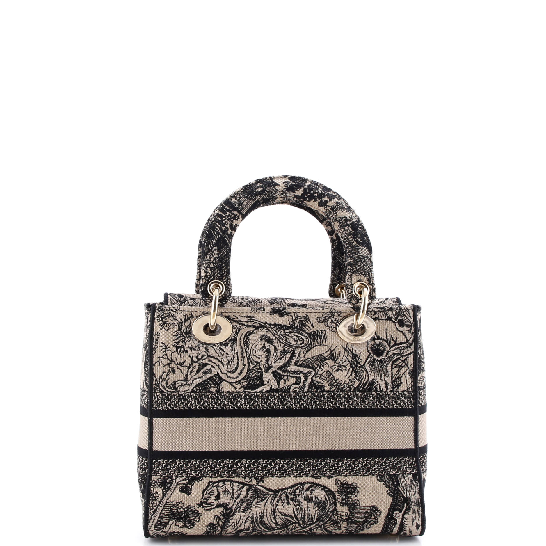 Lady D-Lite Bag Embroidered Canvas Medium