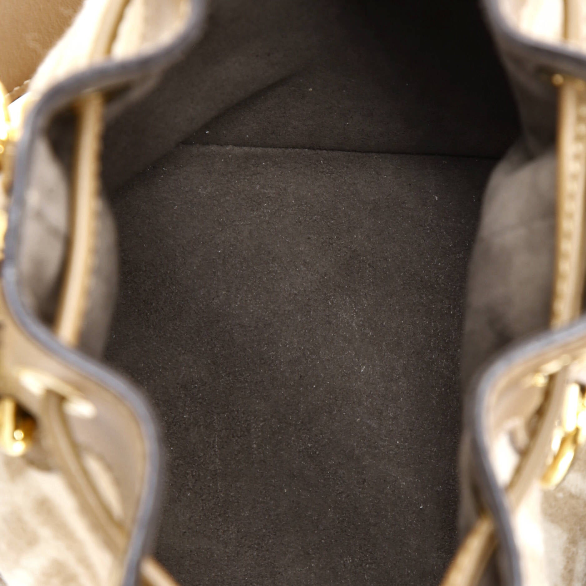 Mon Tresor Bucket Bag Zucca Wool with Leather Mini
