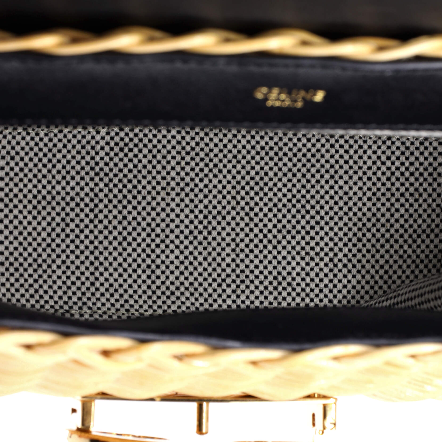 Chaine Maillon Triomphe Bag Wicker with Leather Small