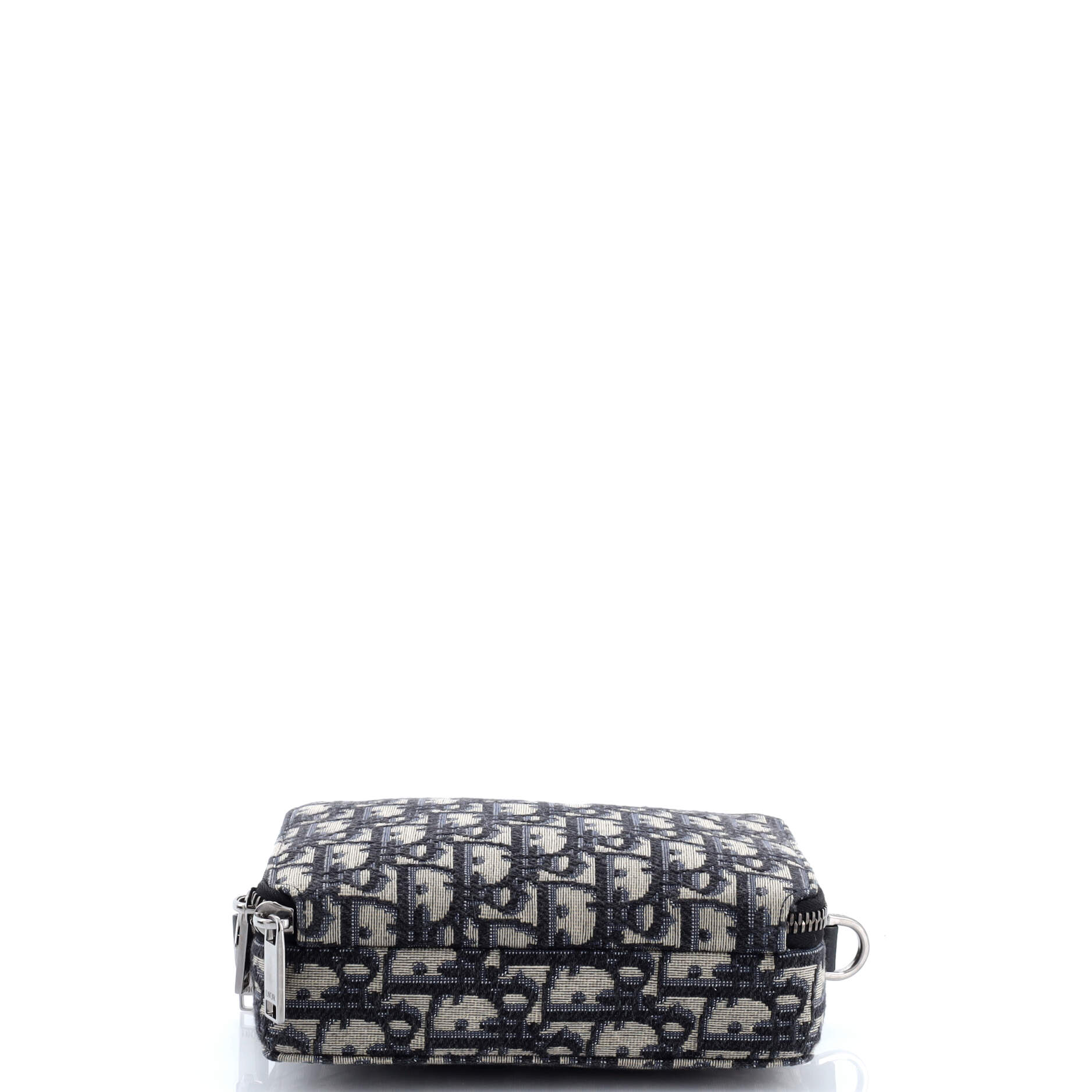 Double Zip Crossbody Pouch Oblique Canvas