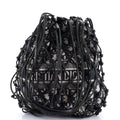 Drawstring Net Tote Diorissimo Canvas and Leather