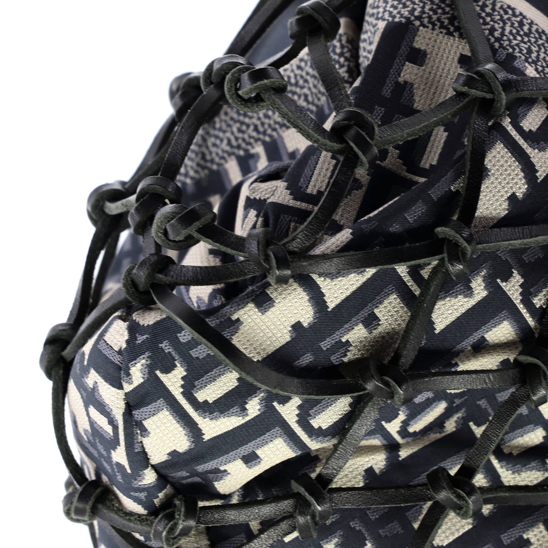 Drawstring Net Tote Diorissimo Canvas and Leather