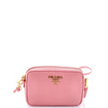 Camera Shoulder Bag Saffiano Leather Small