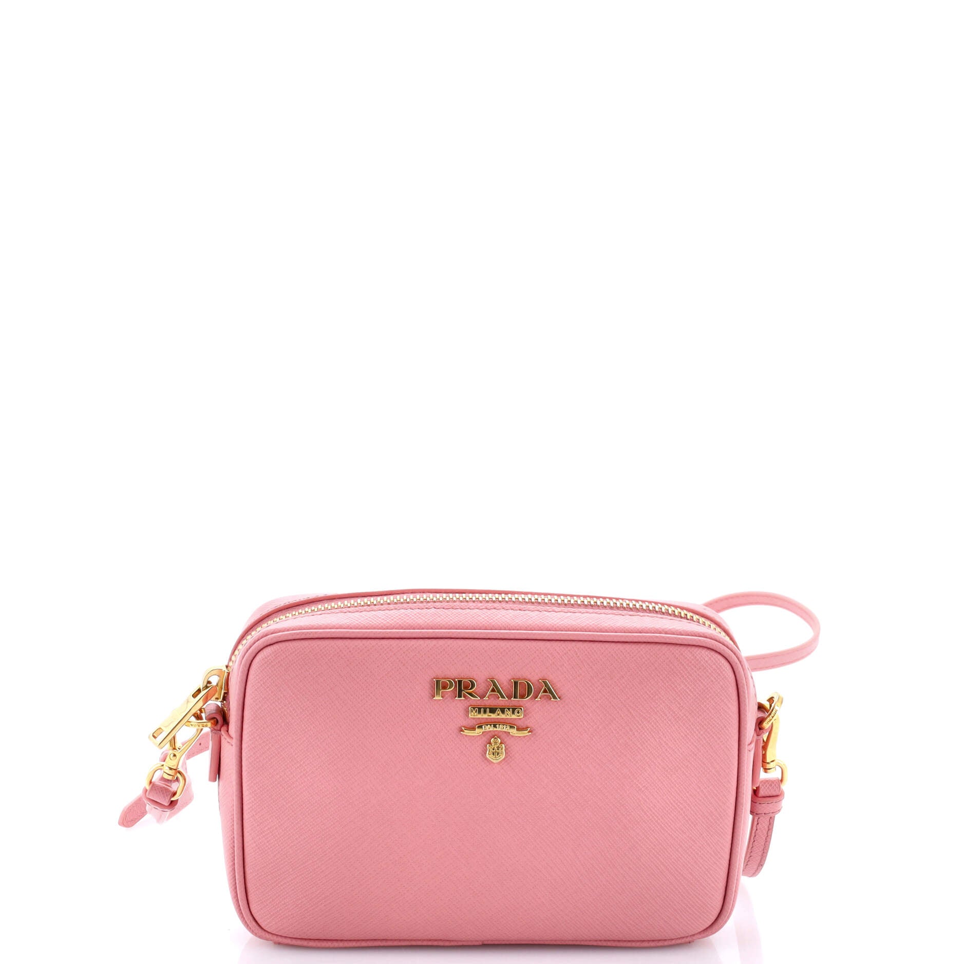 Camera Shoulder Bag Saffiano Leather Small