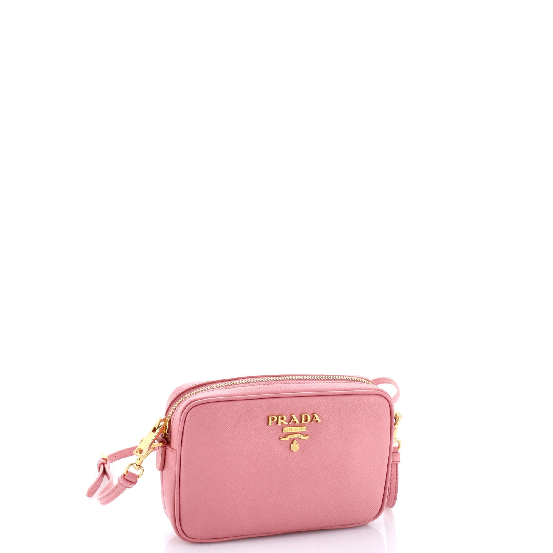 Camera Shoulder Bag Saffiano Leather Small