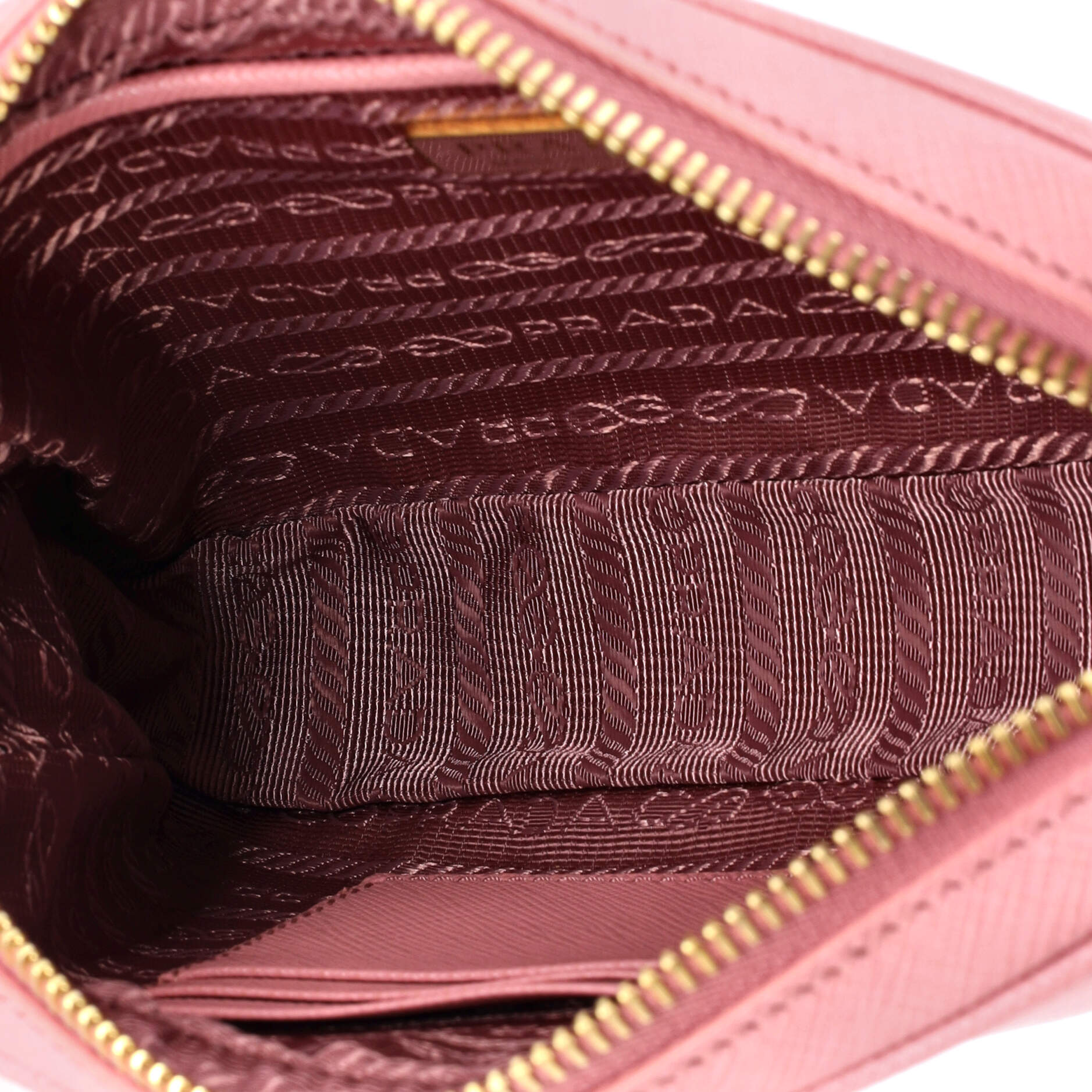 Camera Shoulder Bag Saffiano Leather Small