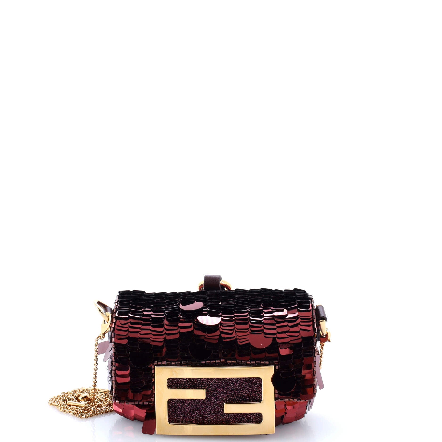 Chain Baguette Charm Bag Sequins Nano